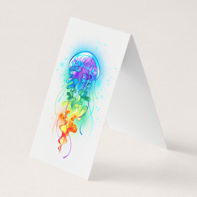 Rainbow jellyfish business card (Back)