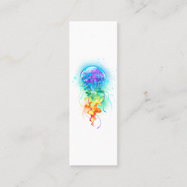 Rainbow jellyfish calling card (Front)
