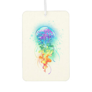 Rainbow jellyfish car air freshener