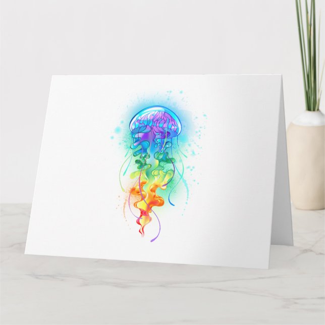 Rainbow jellyfish card (Front)