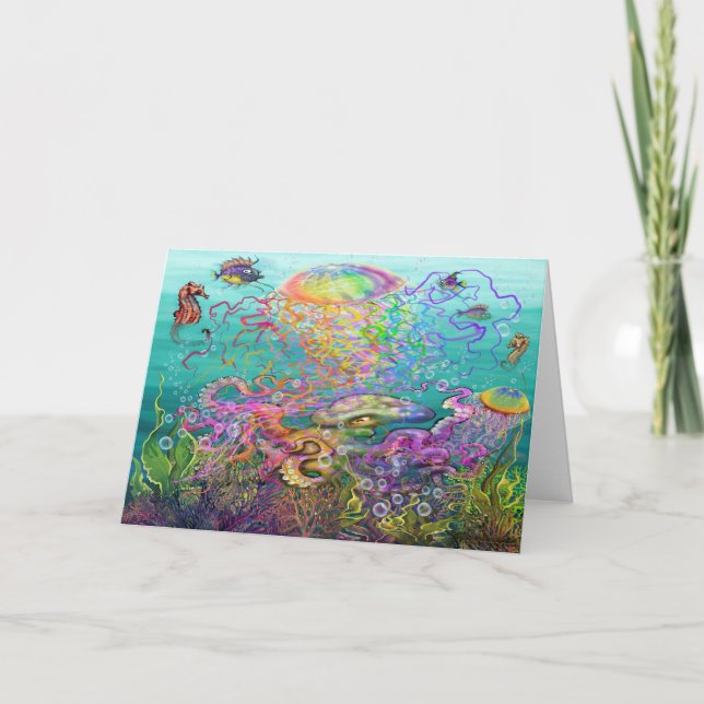 Rainbow Jellyfish Card (Front)