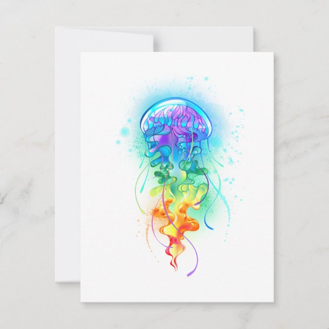 Rainbow jellyfish card (Front)