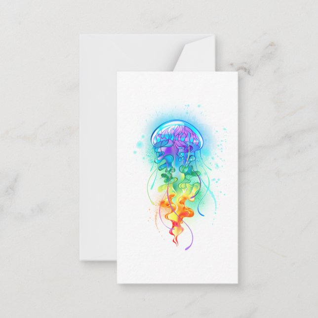 Rainbow jellyfish card (Front)