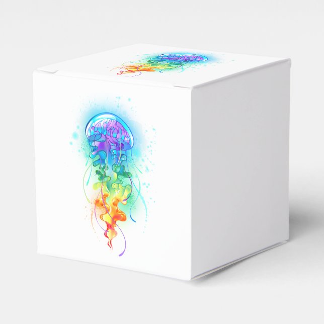 Rainbow jellyfish favour box (Front Side)
