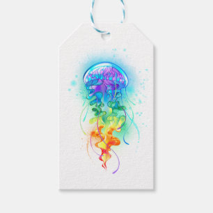 Rainbow jellyfish gift tags