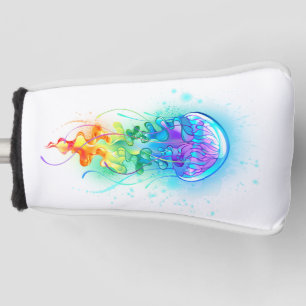 Rainbow jellyfish golf head cover