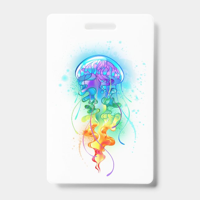 Rainbow jellyfish ID badge (Front)