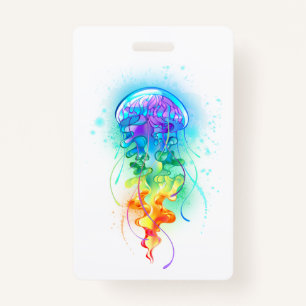 Rainbow jellyfish ID badge