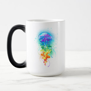 Rainbow jellyfish magic mug