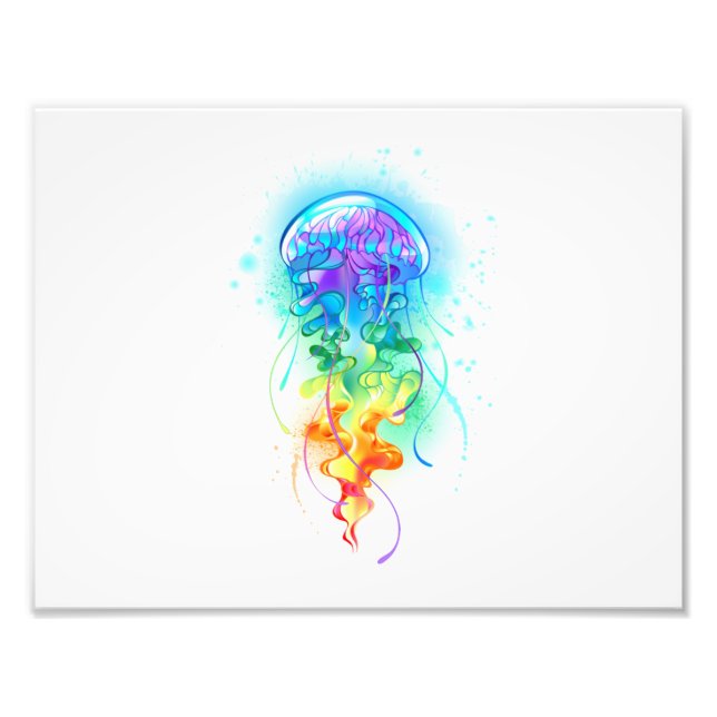 Rainbow jellyfish photo print (Front)