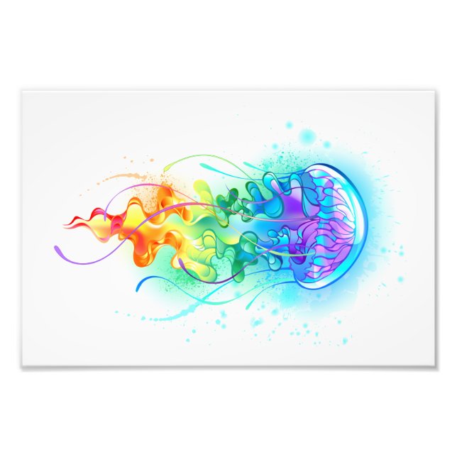 Rainbow jellyfish photo print (Front)