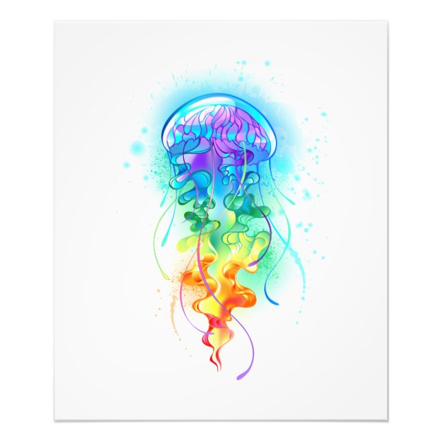 Rainbow jellyfish photo print (Front)
