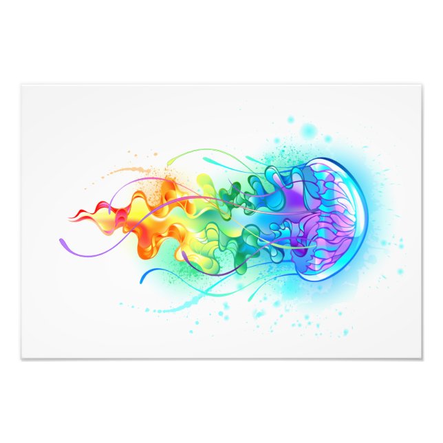 Rainbow jellyfish photo print (Front)
