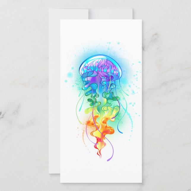 Rainbow jellyfish save the date (Front)