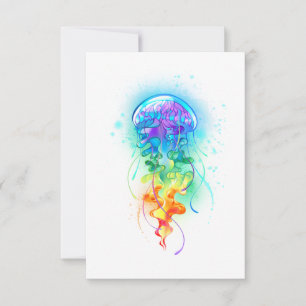 Rainbow jellyfish save the date