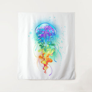 Rainbow jellyfish tapestry