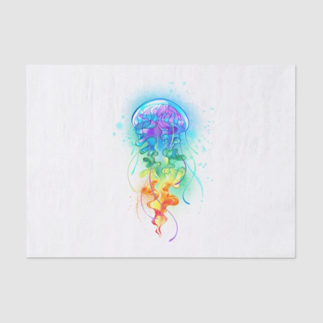 Rainbow jellyfish tissue paper (Front)