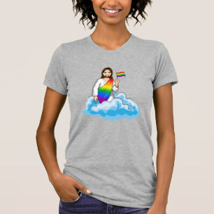 Rainbow Jesus Flag T-Shirt