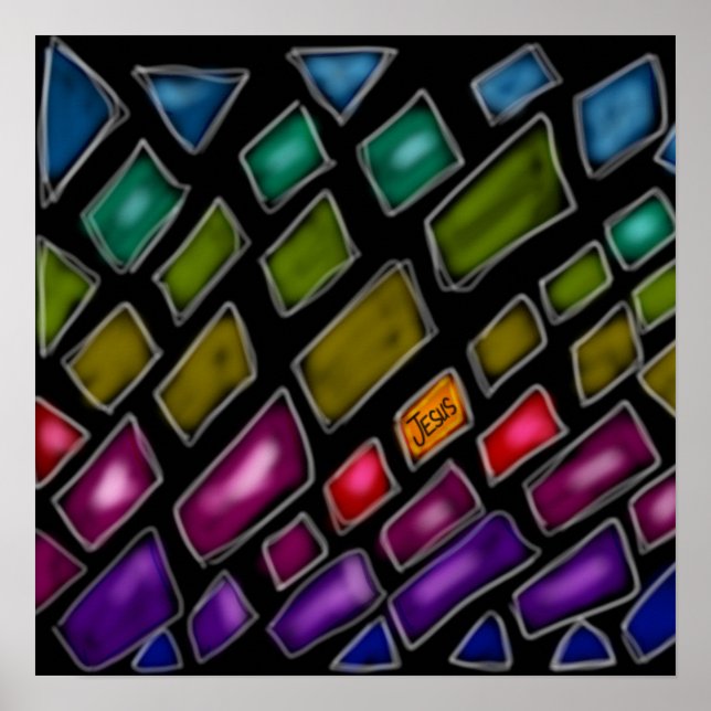 Rainbow ‘Jesus The Light of The World’ Poster (Front)