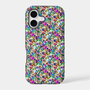Rainbow Jewel Rhinestone Graphic Bling iPhone Case
