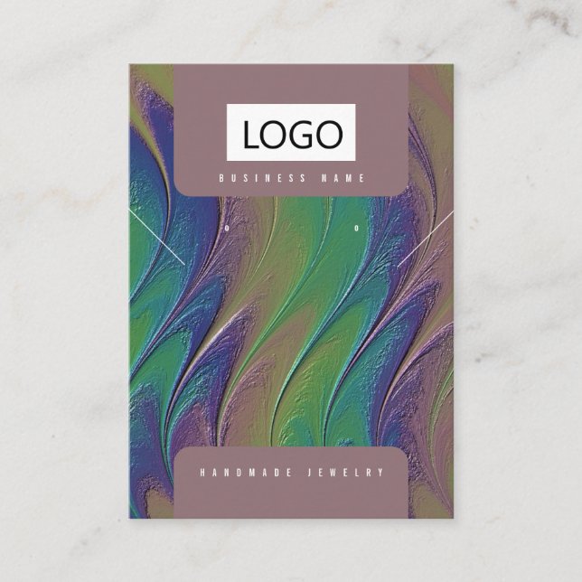 Rainbow Jewellery Earrings Necklace Display Card (Front)