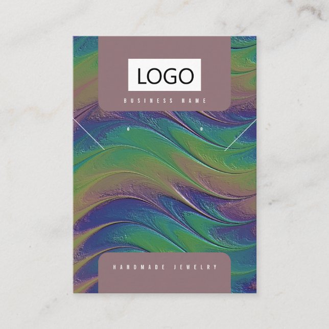 Rainbow Jewellery Earrings Necklace Display Card (Front)