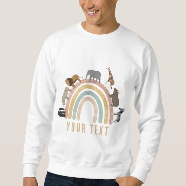 Rainbow Jungle Animals  Sweatshirt (Front)