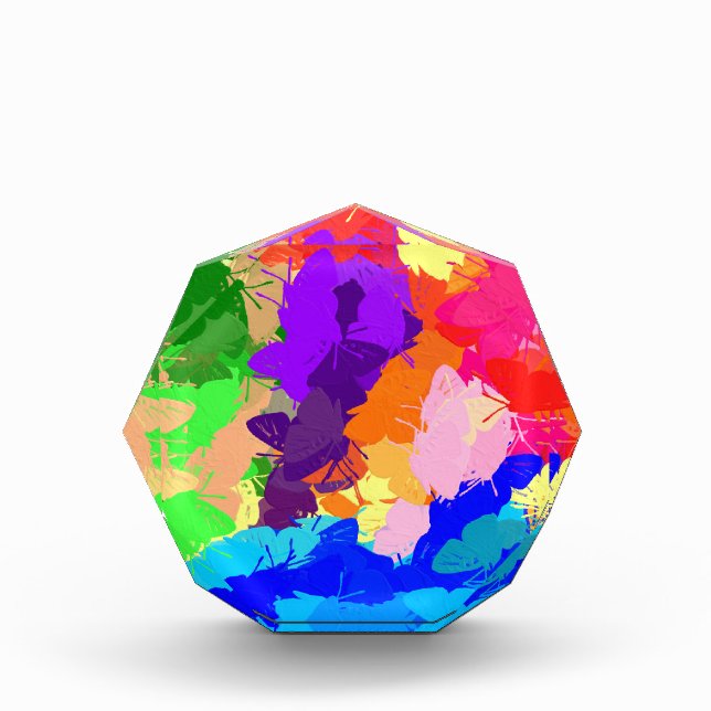 Rainbow Kaleidoscope Butterflies Photo Block (Front)