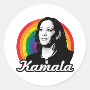 Rainbow Kamala Classic Round Sticker