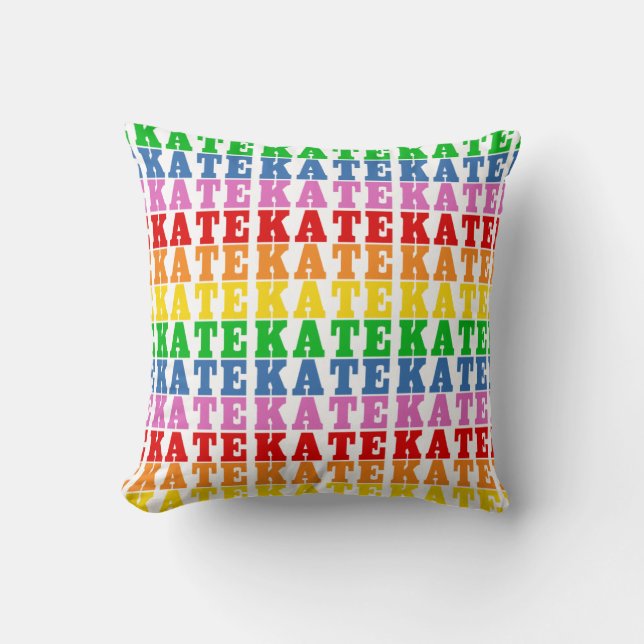 Rainbow Kate Cushion (Front)