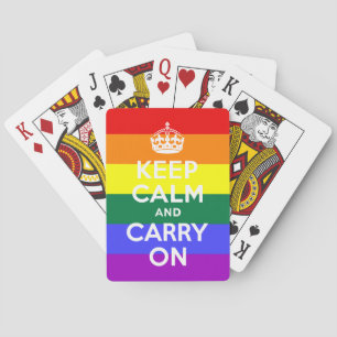 Rainbow Keep Calm and Carry On Bicycle® Playing Playing Cards