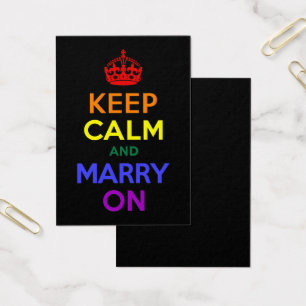Rainbow Keep Calm and Marry On