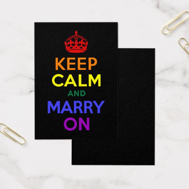 Rainbow Keep Calm and Marry On (Office)