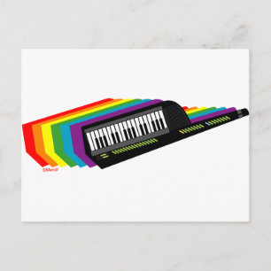 Rainbow Keytar Postcard