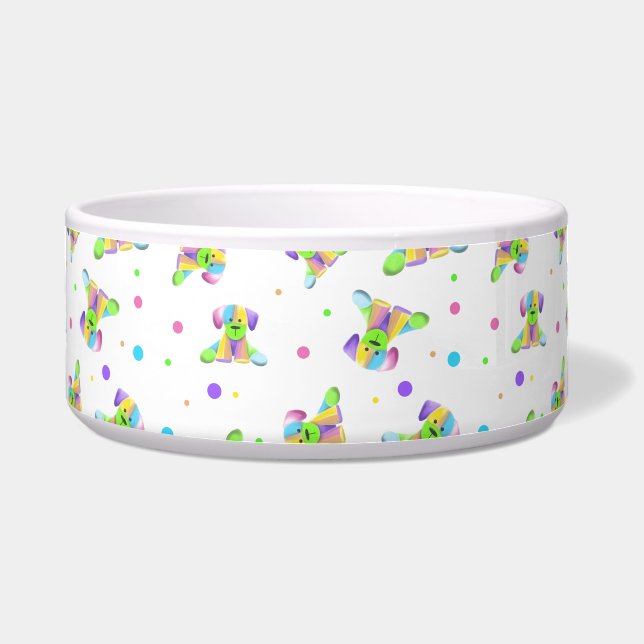 rainbow kids dog puppy polka dot bright fun colour (Front)