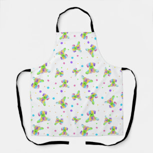 rainbow kids dog puppy polka dot bright fun colour apron