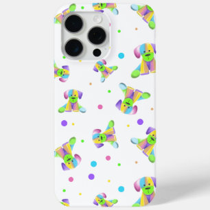 rainbow kids dog puppy polka dot bright fun colour iPhone 15 pro max case