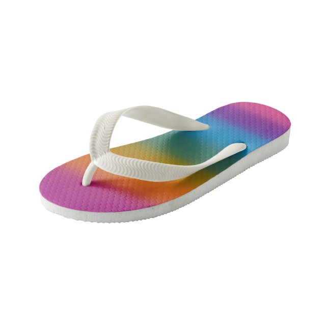 Rainbow Kid's Jandals (Angled)