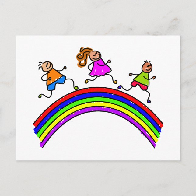 Rainbow Kids Postcard (Front)