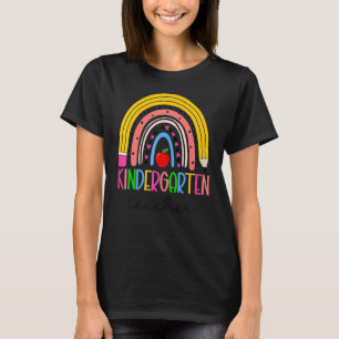 Rainbow Kindergarten Teacher Happy First Day Of Sc T-Shirt