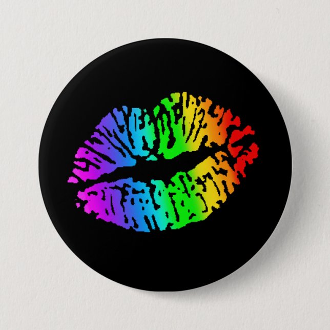 Rainbow Kiss Button (Front)