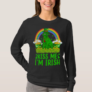 Rainbow Kiss Me I'm Irish Giant Schnauzer St Patri T-Shirt