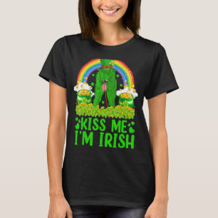 Rainbow Kiss Me I'm Irish Irish Wolfhound St Patri T-Shirt