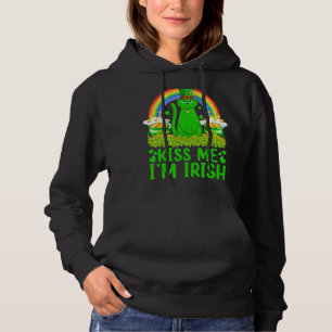 Rainbow Kiss Me I'm Irish Siamese Cat St Patrick' Hoodie