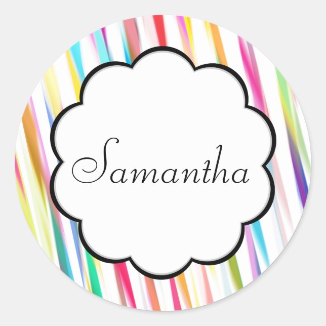 Rainbow Kisses - Name Sticker (Front)
