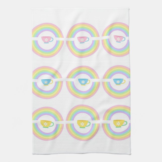 Rainbow Kitchen Hand Towel (Vertical)