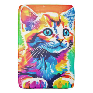 Rainbow Kitten Dreams Bath Mat