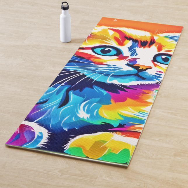 Rainbow Kitten Dreams Yoga Mat (In Situ)