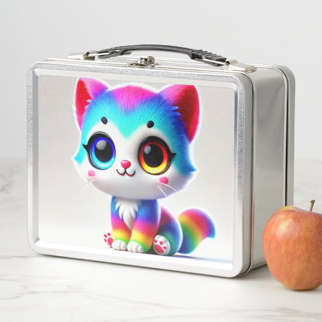 Rainbow Kitten Metal Lunch Box (In Situ)