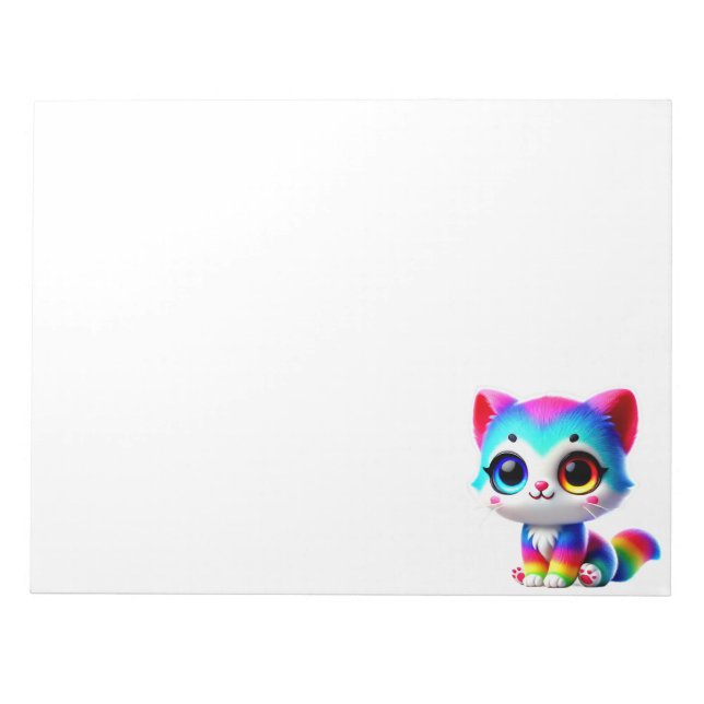 Rainbow Kitten Notepad (Front)